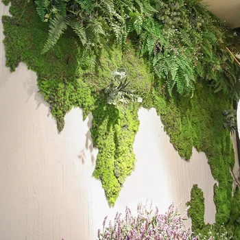 10 štvorcových metrov Simulácia zelená rastlina, koberec, steny moss trávnik trávnik domov Svadobné dekorácie scény okno rekvizity