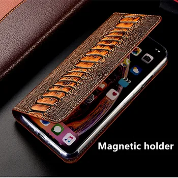 Full-zrna pravej kože magnetické telefón taška prípade Huawei Honor Play4T Pro/Huawei Honor Play4T flip prípade držiteľa karty stojan