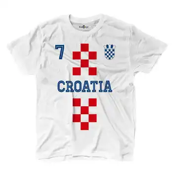 Národné Športové tričko Muž Chorvátsko 7 Futbal Šport Európe Štít, 1 S