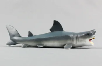 Morský život simulácia Veľký biely žralok Statické Plastové hračky model 17x6cm Životného prostredia PVC Poznanie prop model hračka darček w0879