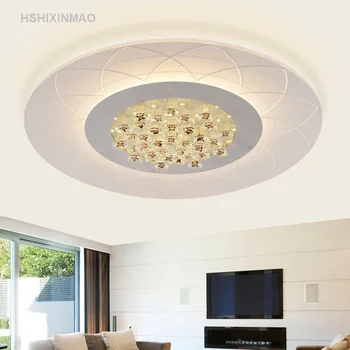 LED stropné svietidlo moderného jednoduché ultra-tenké obývacia izba lampa spálňa teplé štúdia akryl crystal Stropné svietidlá AC110-240V