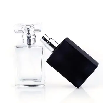 30ML Prenosné Transparentné, Čierne Sklo Parfum Spray Fľaše S Hliníkovým Rozprašovač Prázdne Nádoby Pre Cestovanie LX5171