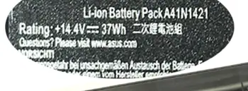 14,4 V 37Wh Nový Notebook Batéria pre ASUS A41N1421 P2520LJ PU551LA ZX50JX4200 ZX50JX4720