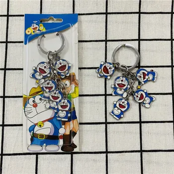 IVYYE Doraemon Módne Anime Kovové kľúčenky Cartoon Keyring Auto Keychain Prívesok Hračky Keyholder Unisex Dary NOVÉ