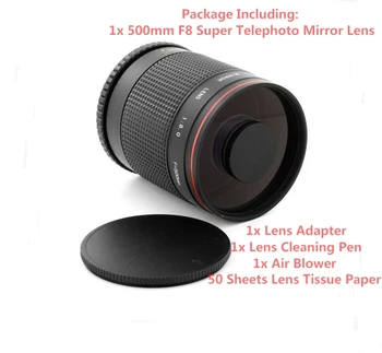 Super Teleobjektív 500mm f/8 Zrkadlový Objektív pre Sony A7 A7s A7R A7II A7RII A7SII FS700 NEX-VG10 NEX-VG20