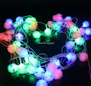 Multicolor 30 M 300 LED Víla String Svetlá Edelweiss Snehové gule na Vianočný Stromček Záhrada Vonkajší Krytý Svadobné Dekor Dovolenku