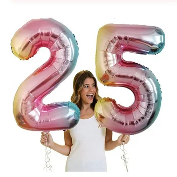 40 Palcový Veľký Fólie Narodeninové Balóny Vzduchu Hélium Číslo Balón Údaje Happy Birthday Party Dekorácie Dieťa Baloons Narodeniny Balon