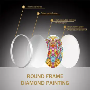 Farebné Zvierat Diamond Maľby S Okrúhlym Rámom 5D DIY Diamond Výšivky Cross Stitch Domáce Dekorácie Darček