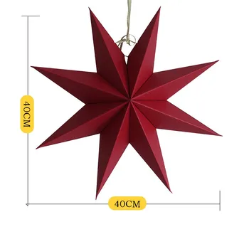 40 cm Osemhranné Star Papiera, Kvety Prívesok Strana navrhne Vianočné Festival Shopping Mall Okno, v Škole, v Triede, Výzdoba