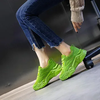 Ženy Pohodlné Tenisky Topánky Robustný Tenisky na Platforme Klin Kliny Topánky pre Ženy Zapatos De Mujer Ležérne Topánky Y2-14
