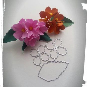 Krásne four-leaf kvet zmes dekorácie rezanie kovov die clipbook papier nôž die razenie die nové zomrieť