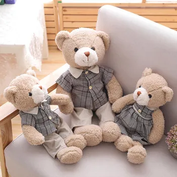 50 Medvedík bábika králik plnené plyšové hračky s šaty medveďa bábika roztomilý pár bunny Valentína darček