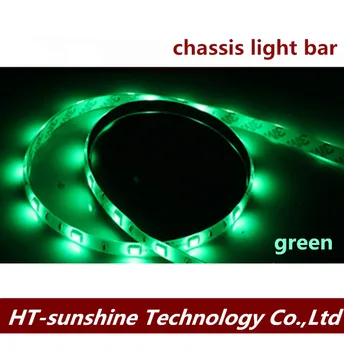 Vysoko kvalitné šasi svetlo bar, kostry počítača, LED svetelné pásy, podvozok light tube, zelená 10 CM 10pcs