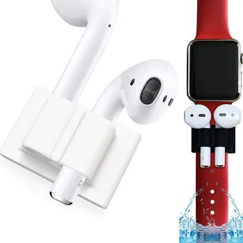 Anti-stratil Popruh Silikónové puzdro Pokožky Držiak pre Apple AirPods Bezdrôtové Príslušenstvo Slúchadlá Sledovať Ochranné Zábaly