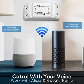 WiFi Smart Light Switch UniversaI Poistka Časovač App Bezdrôtové Diaľkové Ovládanie Práce S Alexa Domovská Stránka Google Smart Home