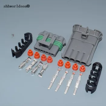 Shhworldsea 4 Pin/Spôsob 2.8 mm auto Metri Pack 280 Série Samec A Samica Konektor Plug Kit 12129600 12129565