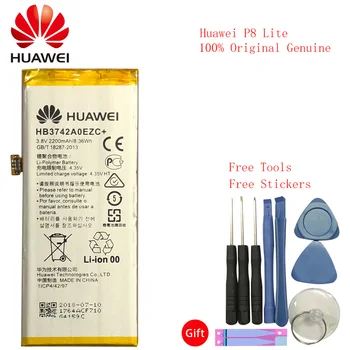 Huawei P8 Lite Náhradné Batérie Vysokej Kvality 3.8 V 2200mAh Li-Polymérová Batéria Huawei Ascend P8 Lite HB3742A0EZC+