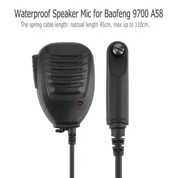 Ručné Vodotesný Reproduktor Mikrofón Micphone pre Baofeng BF-A58 BF-9700 9R/9RPLUS/A58/9700 Walkie Talkie