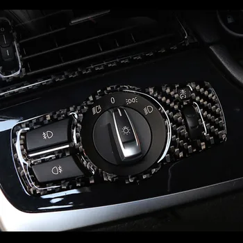 CNORICARC Uhlíkových vlákien spínač Svetlometov dekoratívne rám kryt výbava Pre BMW X3 F25 X4 F26 7 séria Auto interiérové doplnky