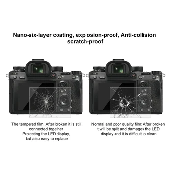 2.5 d Anti-Piercing Zakrivené hrany LCD Fólia Pre Sony ILCE-9/A6000/RX100/A7M2/A7R/A7R2 Kamera 0,3 mm Zakrivené Hrany Protector