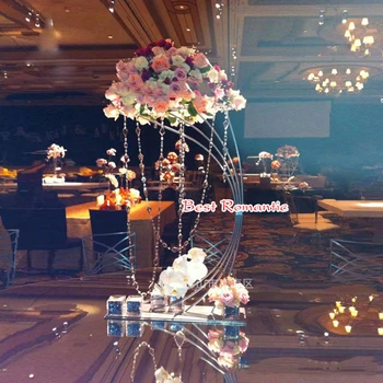 82cm svadobný stôl dekor Kov kvetinové stojany centerpieces pozadie dekor strana cesty vedú kvetinové stojany