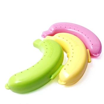 Vonkajší Rámček 3 Farby Roztomilý Banán Chránič Prípade Kontajner Výlet Vonkajšie Obed Ovocie Box Skladovanie Držiteľa Lacné Banán Cesta