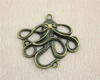 14pcs/veľa 48*45 mm antické bronzové Octopus kúzlo Prívesky DIY šperky pre náramok, náhrdelník náušnice