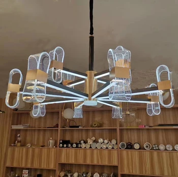 Nordic led železa luster hanglamp opice lampa luster prívesok lampa komerčné osvetlenie, spálne, jedáleň, obývacia izba