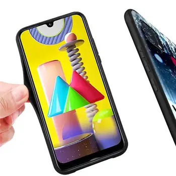 Vlk Top Dizajn Telefón puzdro pre Samsung Galaxy M31 M30s M51 M31s M11 M01 A7 A9 2018 M20 M30 M40 M10 jemný Čierny Kryt TPU Shell