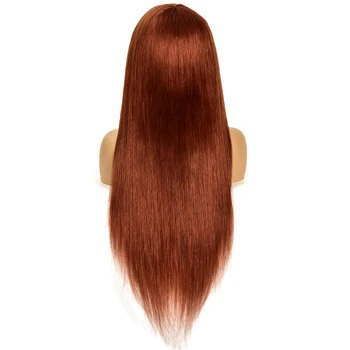 #33 med ombre blond ľudské vlasy parochňa S Ofinou brazílsky rovno ľudské vlasy, parochne pre ženy stroj Non-Remy