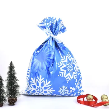 Vianočné Vrecia Šnúrkou Zábal Súčasný Dar Strany Taška Skladovanie Fólia, Darčekové Tašky Vianočné Cukrovinky Taška