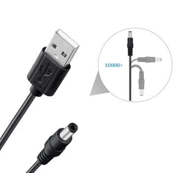 8in1 5V USB DC 5.5x2.1mm Pripojte Nabíjací Kábel pre Ventilátor Reproduktor Router LED Lampa E65A
