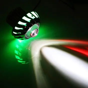 Motocykel Reflektor LED Projektor Objektív Dual Halo Anjel Diabol Oko Bodové Svetlo vhodné pre väčšinu z DC 12-80V motocykel