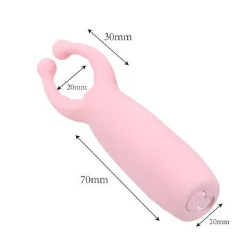 10 Rýchlosti Bradavky Svorky Vibrátor Stimulácia Klitorisu Masér Silikónové Rabbit Vibrátor Sexuálne Hračky pre Ženy, Ženská Masturbácia