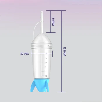 30 ML Raketový Medicíny Feeder Dieťa Kŕmenie Vody Kŕmenie Mlieko Stlačiteľný Trubice Typu Doplnok stravy Medicíny Feeder