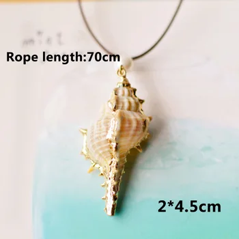 1PC 2018 nový náhrdelník módne letné štýl, prírodné hviezdice conch shell 19 prívesok náhrdelník pláži žien darček nastaviteľné
