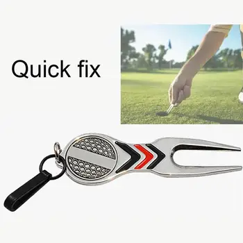 Ocele Golf Repair Tool Ihrisku Groove Cleaner Golf Pitchfork Zelená Uvedenie učebné Pomôcky Golf Vidlica W1D6