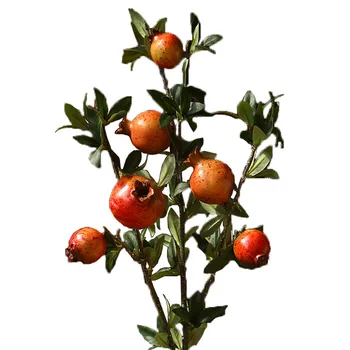 Falošné Ruže Kvet Rastliny Simulácia Ovocie Vôňou Granátového Jablka Dekorácie Na Jar Krásne Kvety, Veniec Na Dverách Visí X
