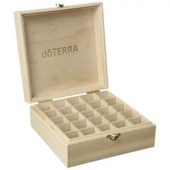 25 Drevené Rošty Úložný Box Organizátor Pre Esenciálny Olej Puzdro, Aromaterapia Kontajner Poklad Šperky Úložný Box