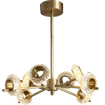 Moderné Americké Krištáľový Luster Osvetlenie a Jedáleň Luxusný Lesk Zlata Kuchyňa Molekulárnej umenie Závesné Lampy
