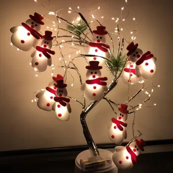 1.65/3m 10/20 LED Vianočné Snehuliak String Svetlá na Vianočný Stromček Holiday Party Dekorácie, Party Domov Dodáva Osvetlenie Interiéru