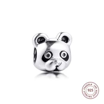 Autentické 925 Sterling Silver Pokojné Panda Kúzlo Korálky Hodí Originálne Náramky, Prívesky DIY Striebro 925 Šperky Čo Veľkoobchod