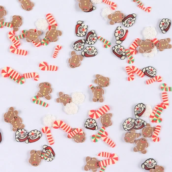 Vianočné Nechty Flitrami Lesk Nový Rok Snowflake Perník Muž Candy Cookie Plátky Flitrami Pre Nail Art, Ozdoby Manikúra