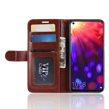 Značka gligle R64 vzor kožené peňaženky prípade Huawei Honor V20 / View 20 prípade kryt ochranný plášť