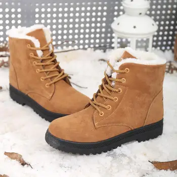 Boots Winter Snow Boots 2020 New Women Shoes corium Female Warm Zapatos Mujer Tenis Bota Classic Women Martin Shoes