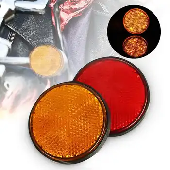 2x Univerzálna Skrutka poznávacia Kolo Reflektor Červená Oranžová Farba Pre Motocykel Atv Skúter Dirt Bike