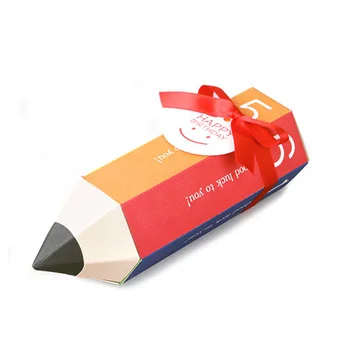 Kreatívne Kreslené Ceruzkou Candy Box Darček Snack Obalu, Krabice Papier Plavidlá Späť do Školy, Promócie Darčeky 10pcs/veľa AQ094
