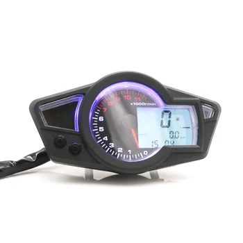 LCD Digitálny Rýchlomer počítadlo kilometrov Tachometra Rozchod Kmh/Mph Pre Honda, Yamaha KTN Kawasaki Suzuki Chopper