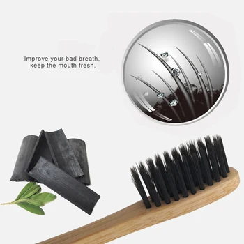 Čistého oxidu bambusu prírodná zubná kefka ochrany životného prostredia soft zubná kefka dodávky čistenie, citlivé ďasná starostlivosť o ústnu dutinu nástroje