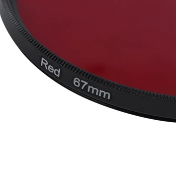 67 mm celý červený filter, filter 67 mm objektív so závitom